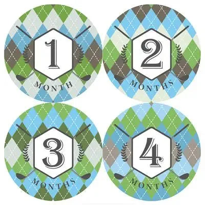Golf Baby Month Stickers - iCustomLabel