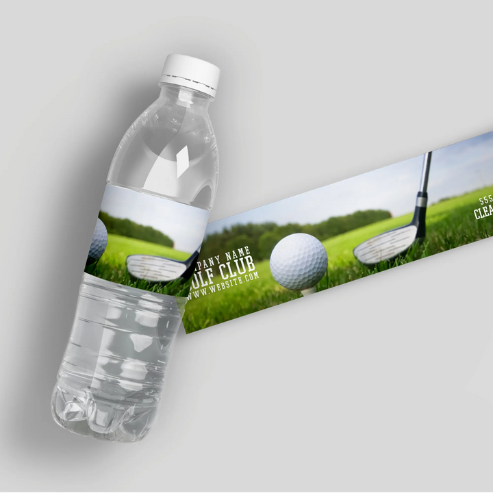 Golf Club Water Bottle Labels - iCustomLabel