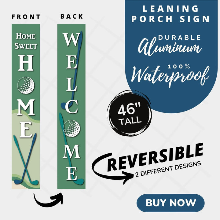 Golf Porch Leaner Welcome Sign - iCustomLabel