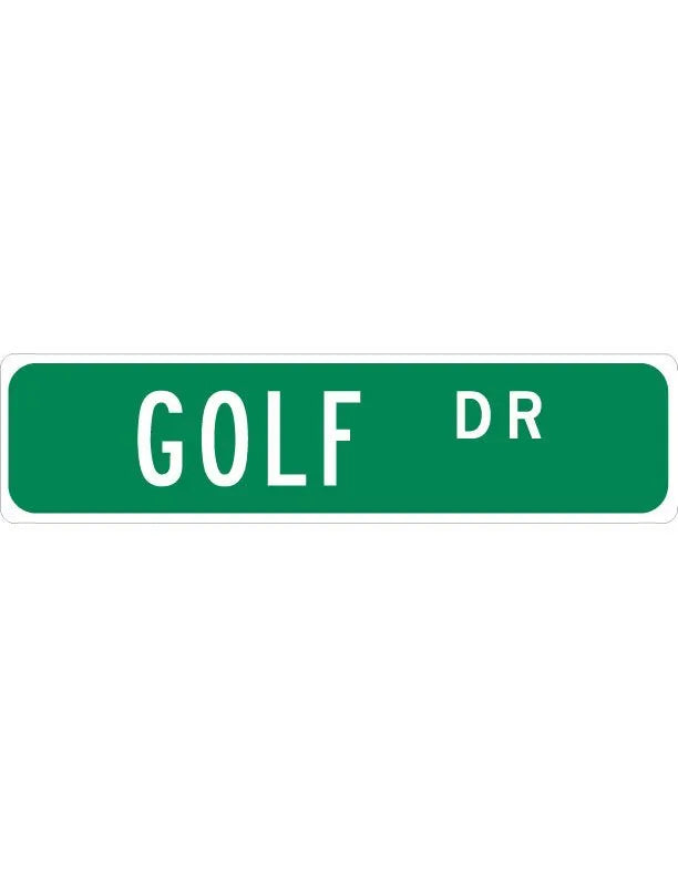 Golf Street Sign Metal Sign - iCustomLabel