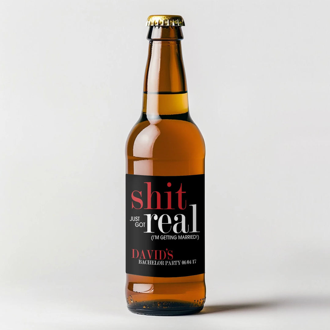 Got Real Bachelor Beer Label - iCustomLabel