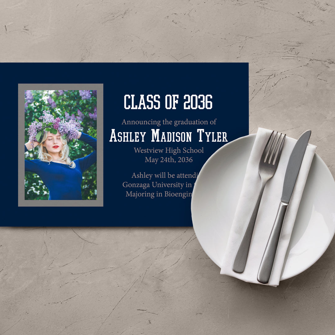 Graduation Announcement Placemats - iCustomLabel