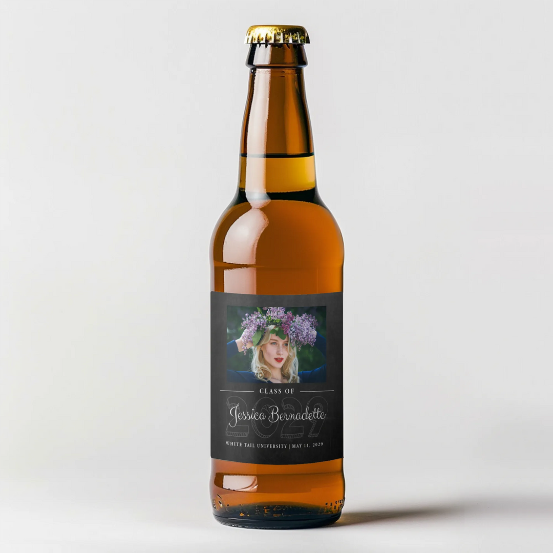 Graduation Chalkboard Beer Label - iCustomLabel