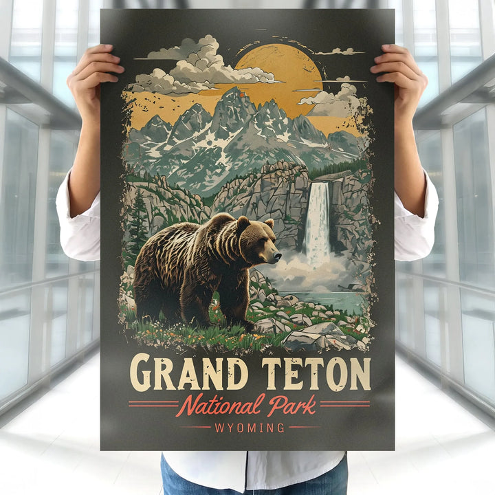 Grand Teton National Park Vintage Poster - iCustomLabel