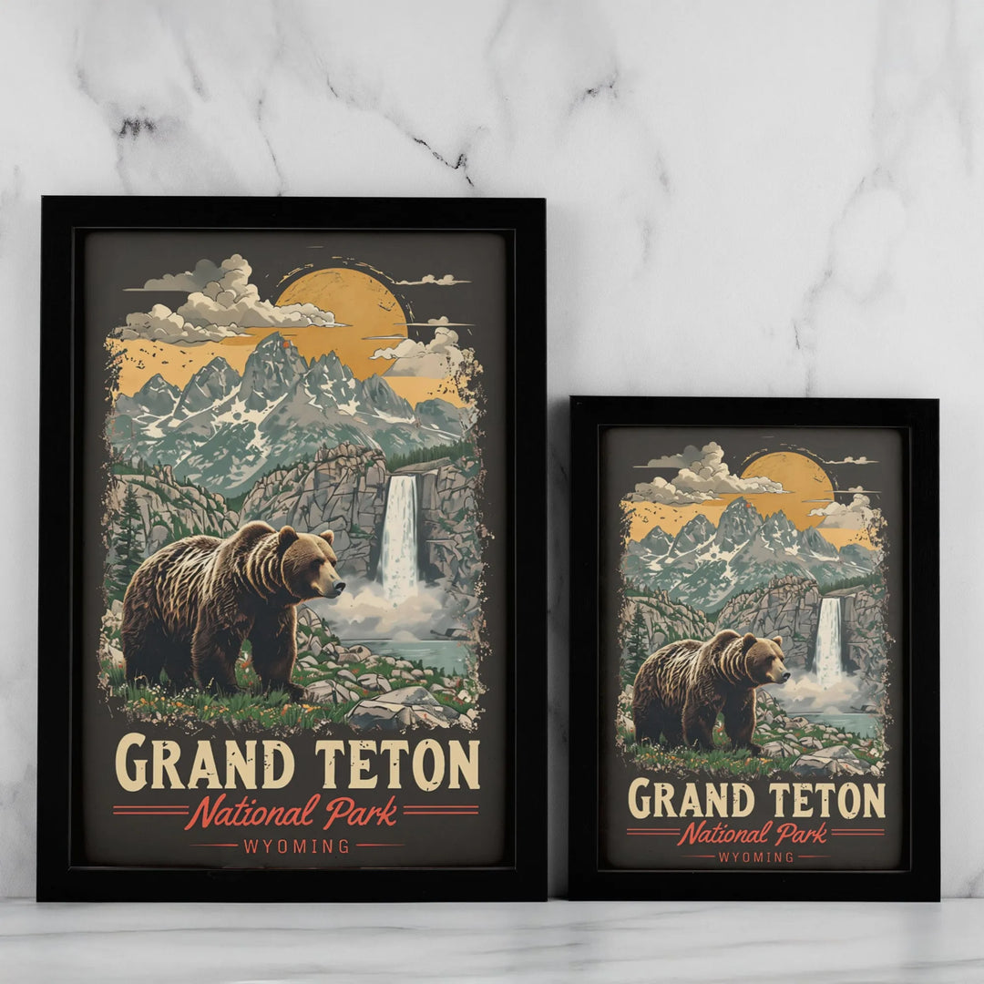 Grand Teton National Park Vintage Poster - iCustomLabel