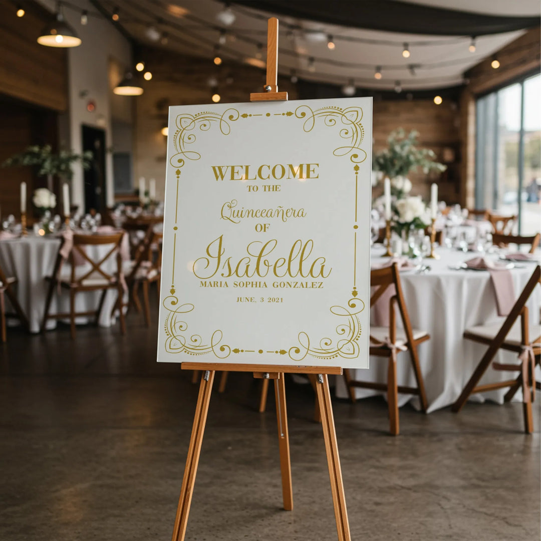 Gratitude Quinceanera Sign - iCustomLabel