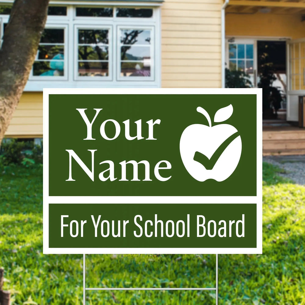 Green School District Political Yard Signs - iCustomLabel