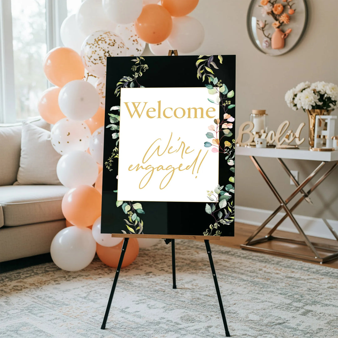 Greenery Engaged Welcome Sign - iCustomLabel