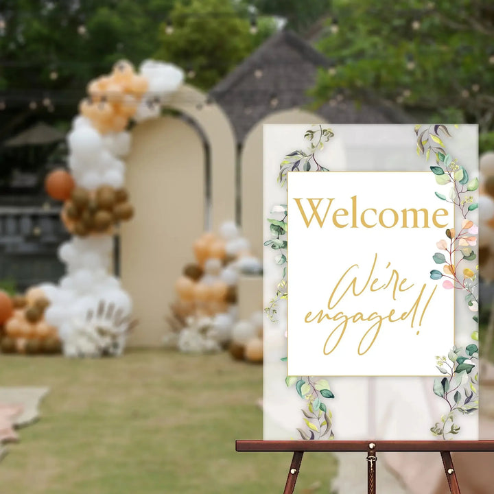 Greenery Engaged Welcome Sign - iCustomLabel