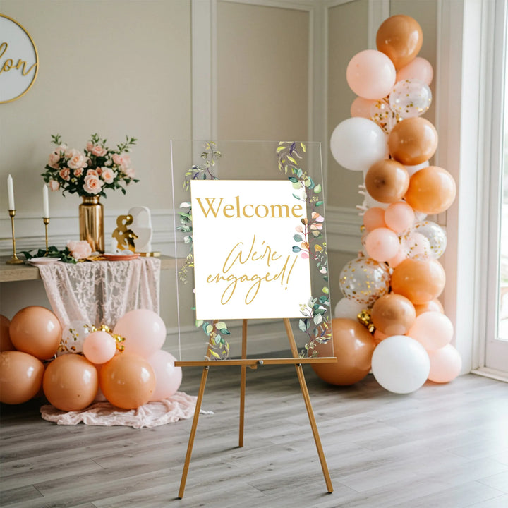 Greenery Engaged Welcome Sign - iCustomLabel