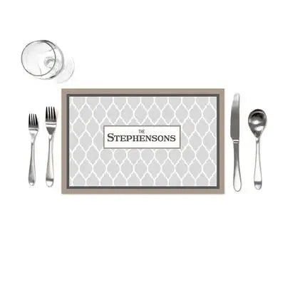 Greige Placemats - iCustomLabel