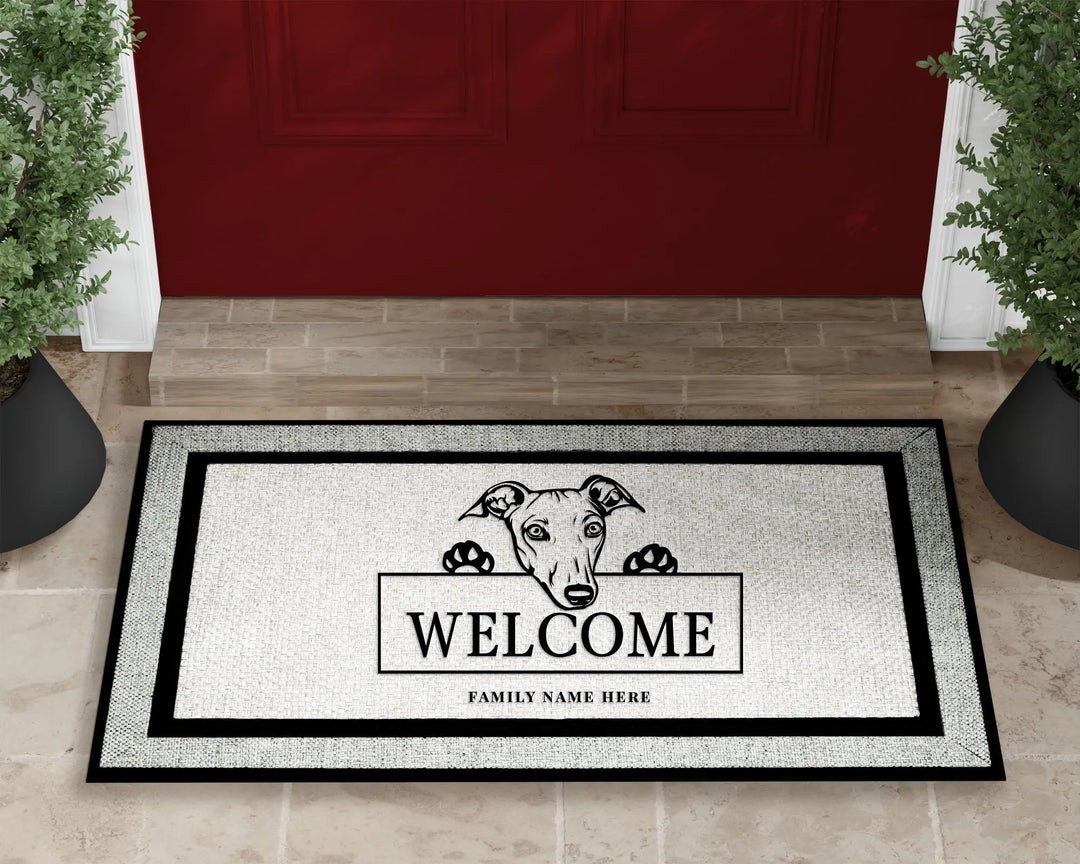 Greyhound Dog Welcome Mat - iCustomLabel