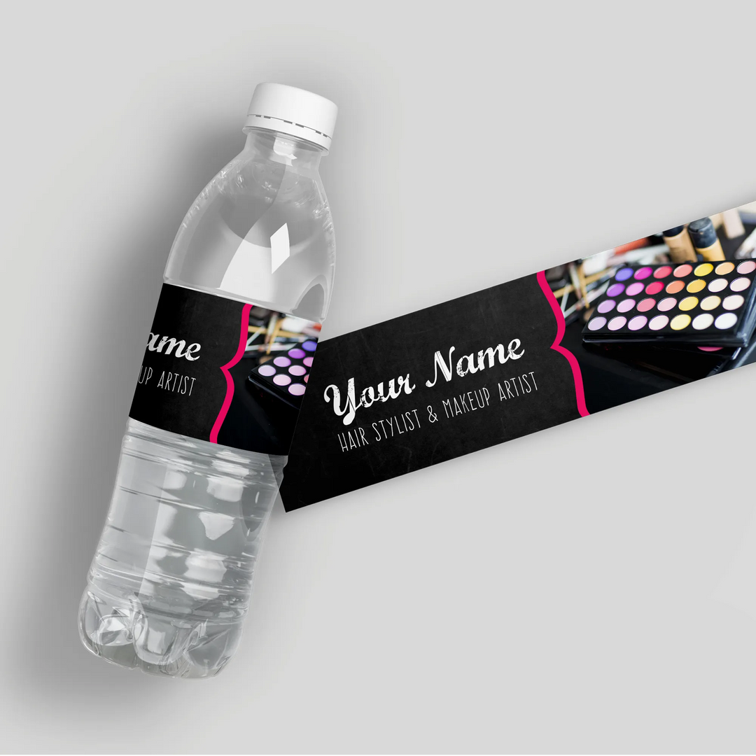 Hairstylist Chalkboard Water Bottle Labels - iCustomLabel