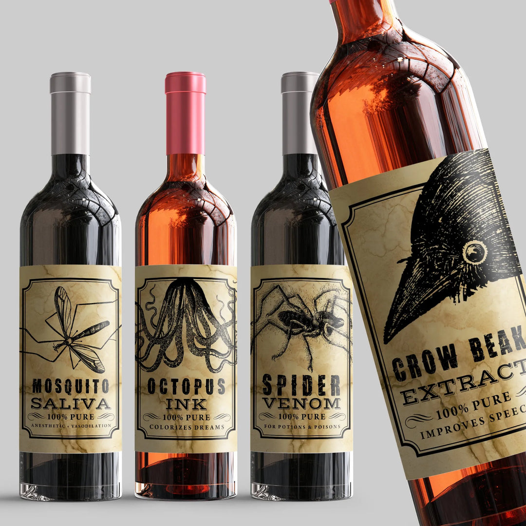 Halloween Apothecary Wine Label Set - iCustomLabel