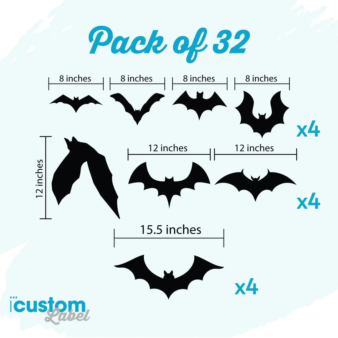 Halloween Magnet Bats - iCustomLabel