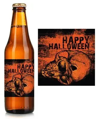 Halloween Skull Beer Label - iCustomLabel