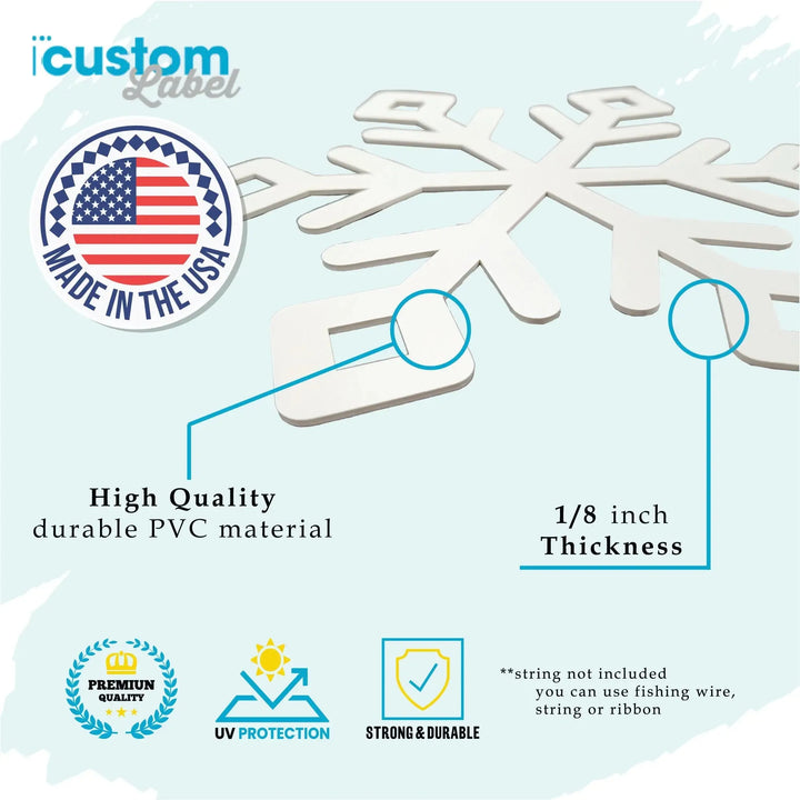 Hanging Snowflakes - iCustomLabel