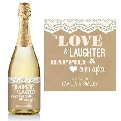 Happily Ever After Champagne Label - iCustomLabel