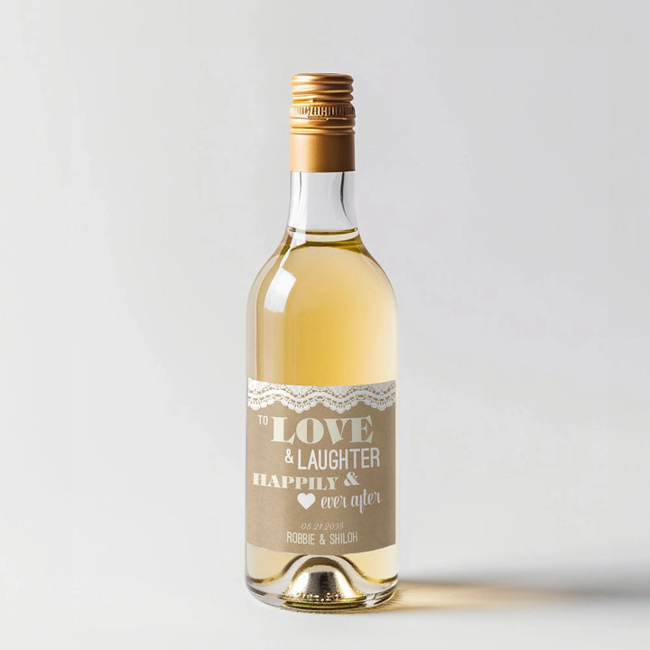 Happily Ever After Mini Wine Label - iCustomLabel