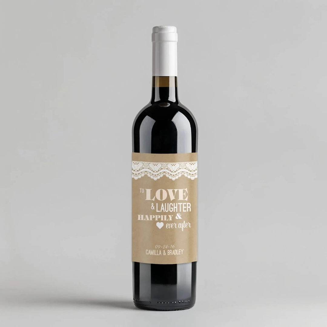 Happily Ever After Wine Label - iCustomLabel