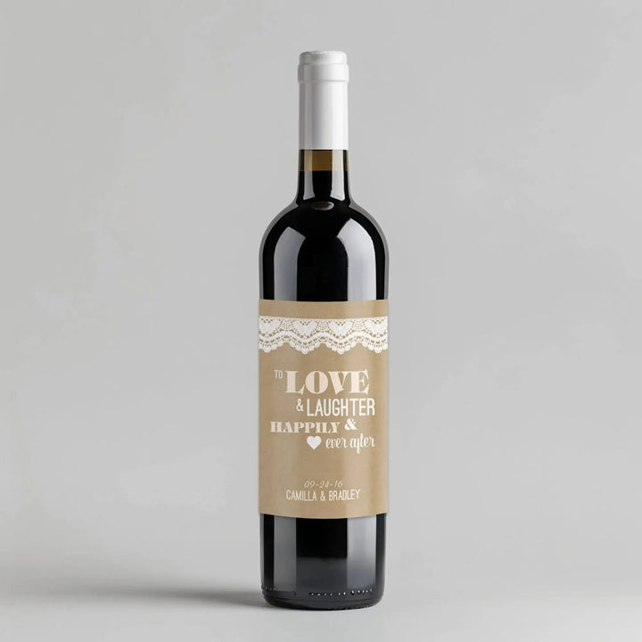 Happily Ever After Wine Label - iCustomLabel