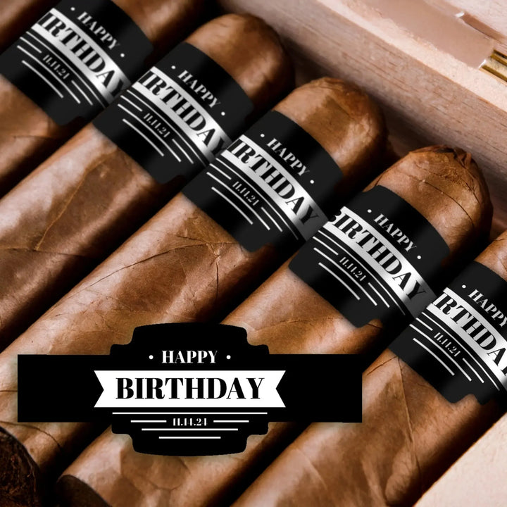 Happy Birthday Cigar Labels - iCustomLabel