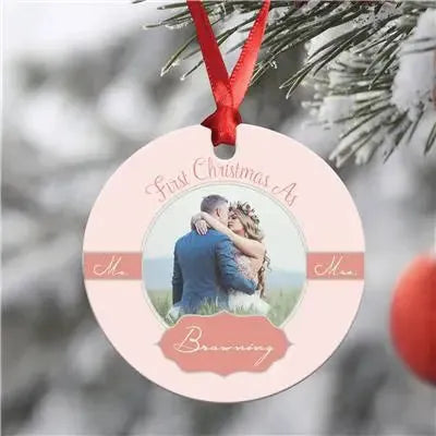 Happy Couple Christmas Ornament - iCustomLabel