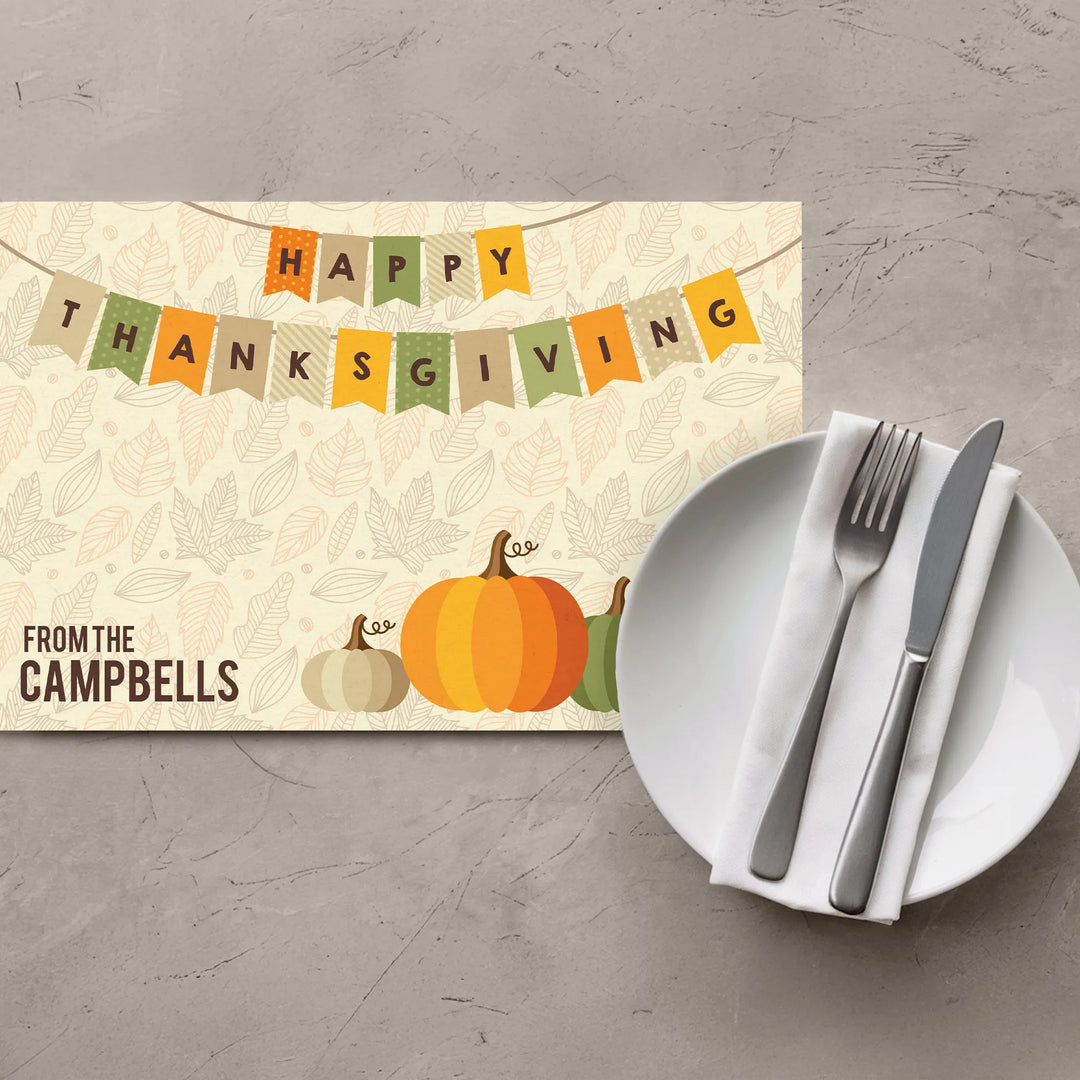Harvest Banner Placemats - iCustomLabel