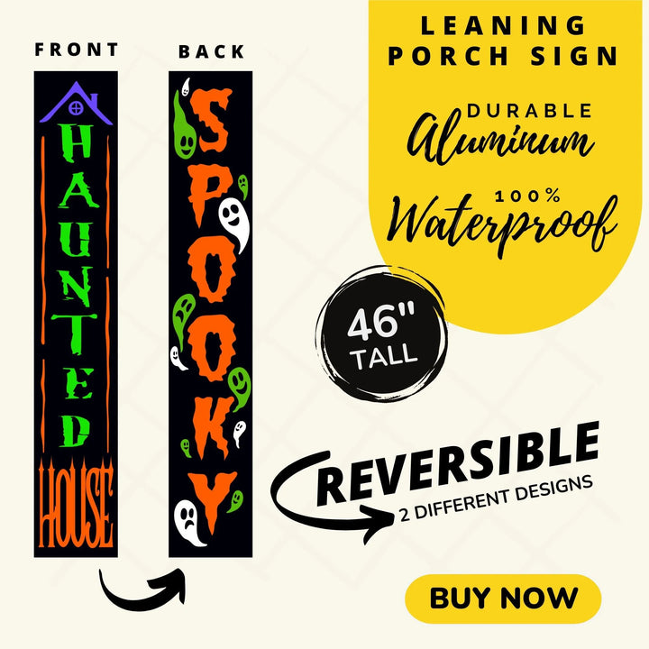 Haunted House Halloween Porch Sign - iCustomLabel