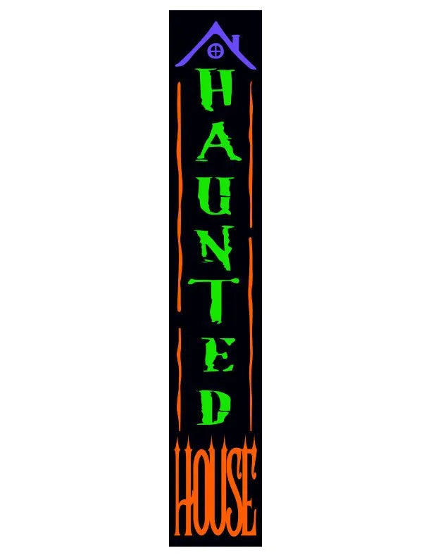 Haunted House Halloween Porch Sign - iCustomLabel
