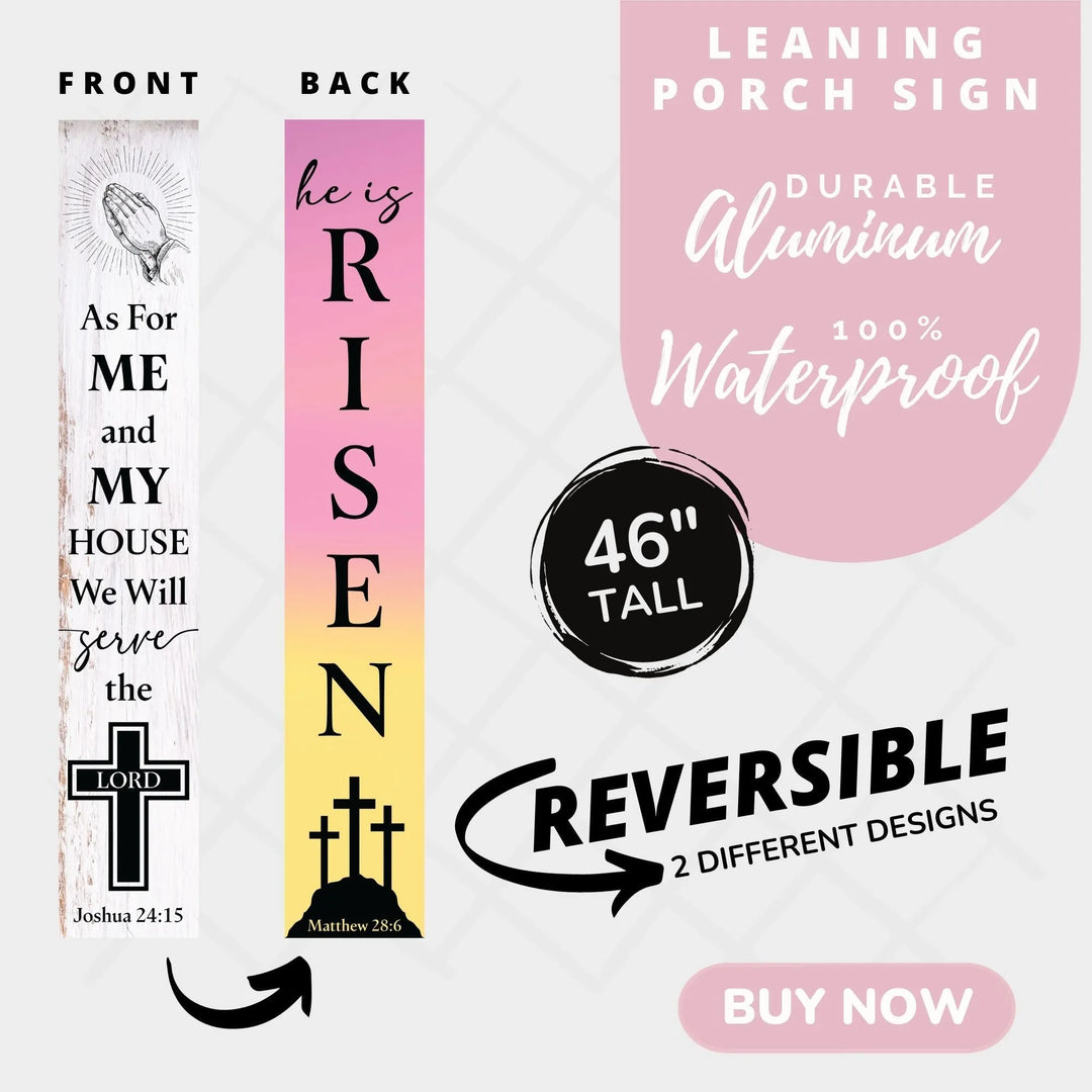 He Is Risen Porch Sign - iCustomLabel
