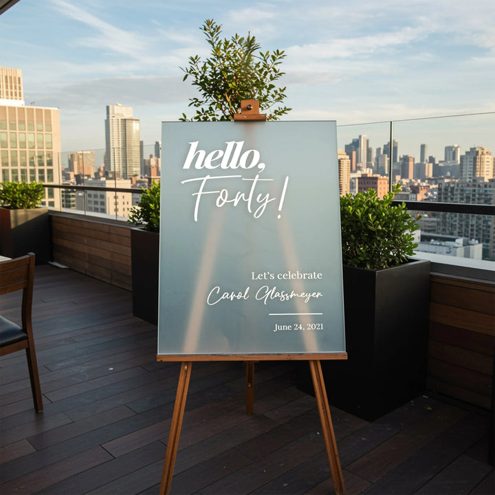 Hello Age Birthday Sign - iCustomLabel