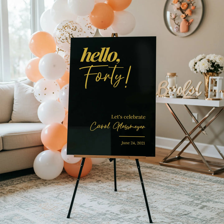 Hello Age Birthday Sign - iCustomLabel