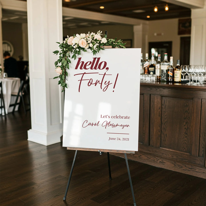 Hello Age Birthday Sign - iCustomLabel