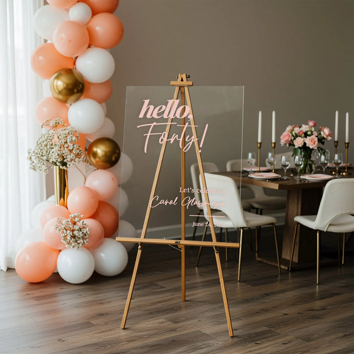 Hello Age Birthday Sign - iCustomLabel