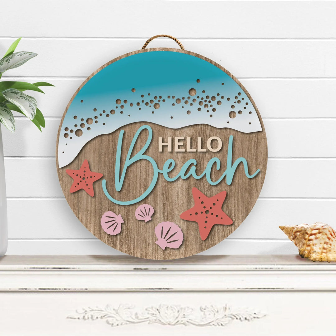 Hello Beach House Wall Art - iCustomLabel