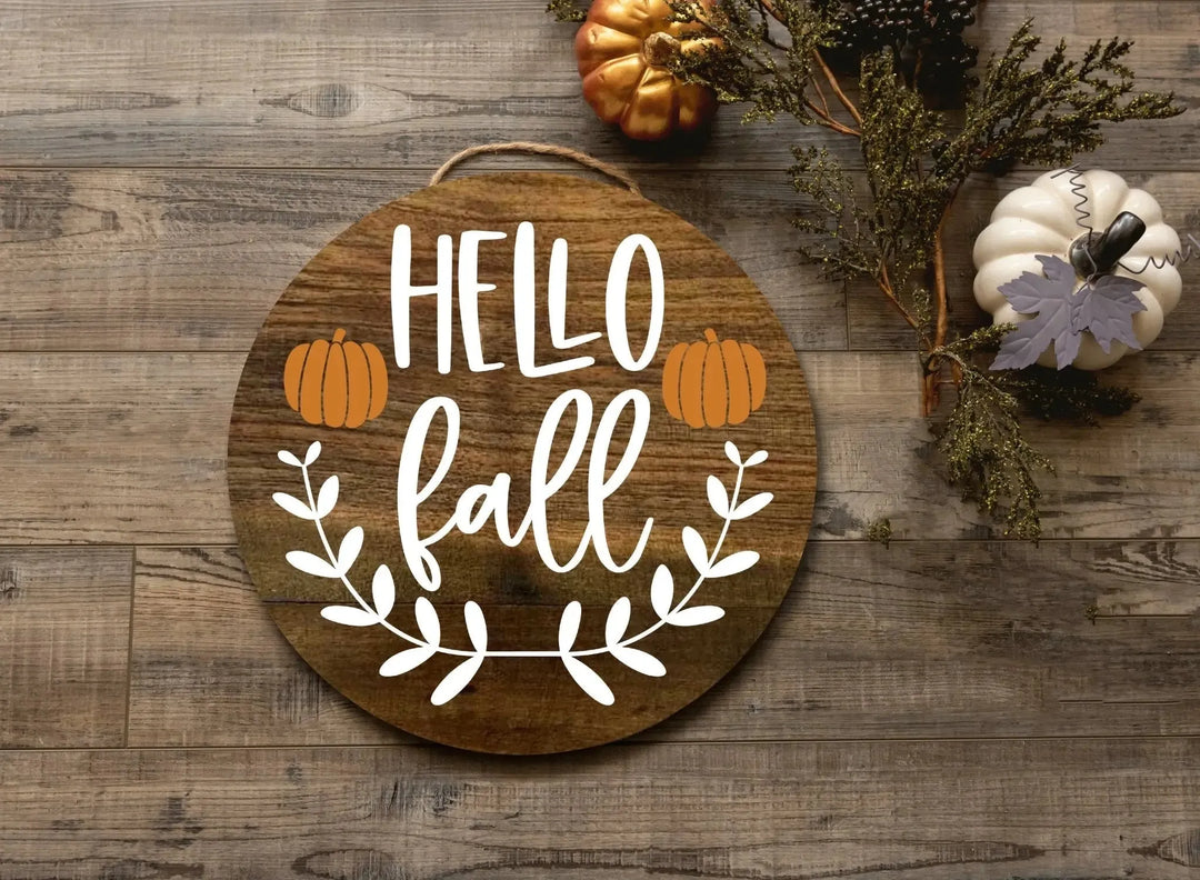 Hello Fall Door Decorations - iCustomLabel