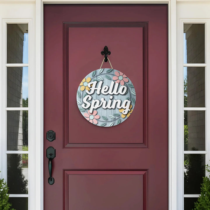hello-spring-blue-welcome-front-door-decor-icustomlabel-1 - iCustomLabel