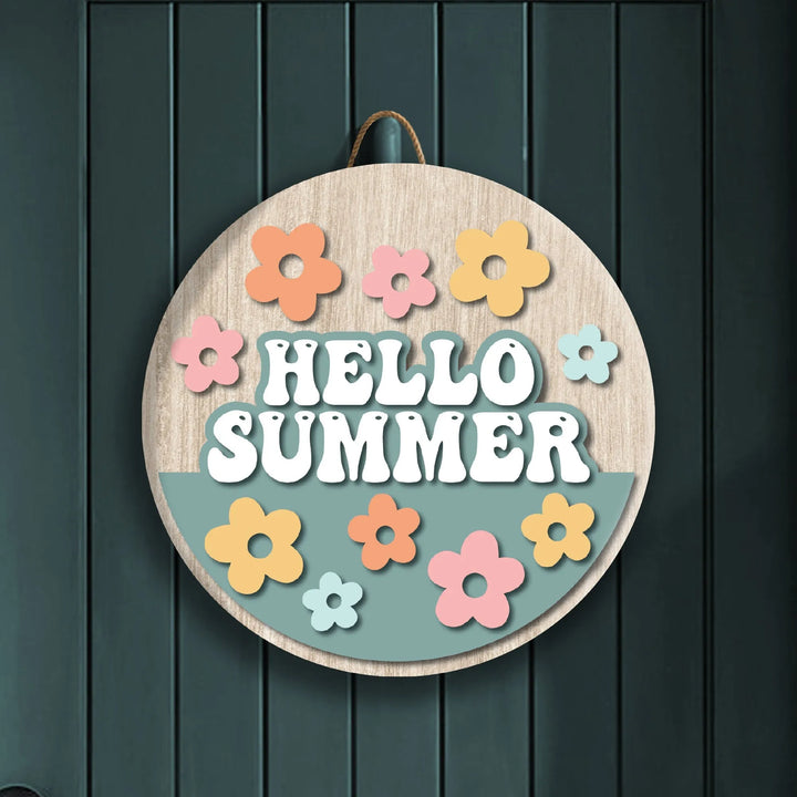 Hello Summer Front Door Decor - iCustomLabel