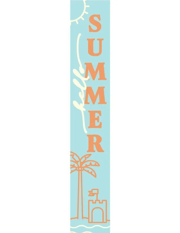 Hello Summer Leaner Welcome Sign - iCustomLabel