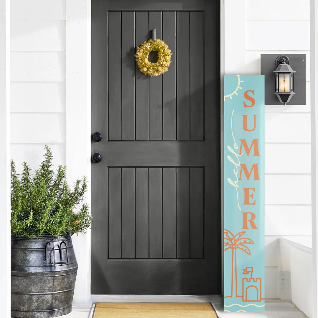 Hello Summer Leaner Welcome Sign - iCustomLabel