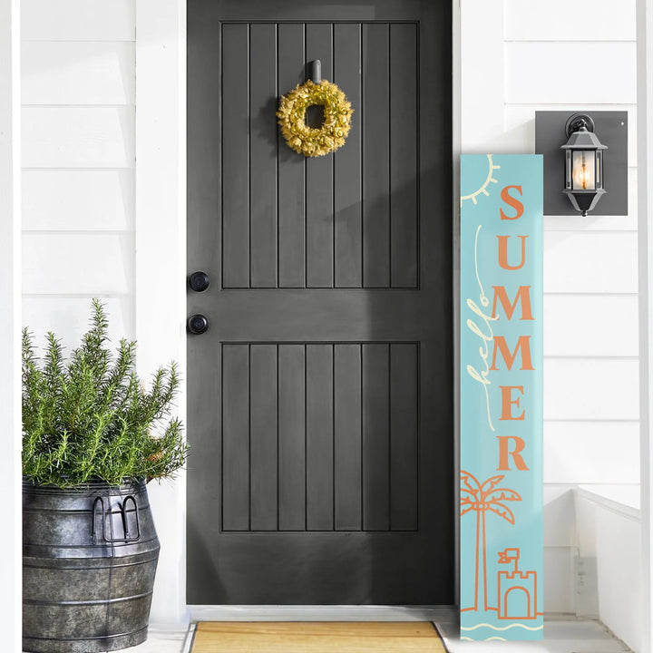 Hello Summer Leaner Welcome Sign - iCustomLabel