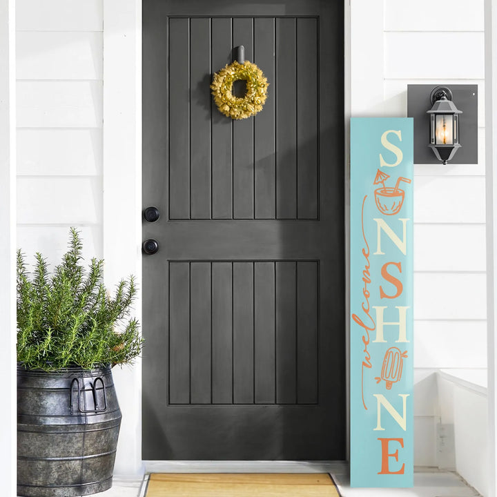 Hello Summer Leaner Welcome Sign - iCustomLabel
