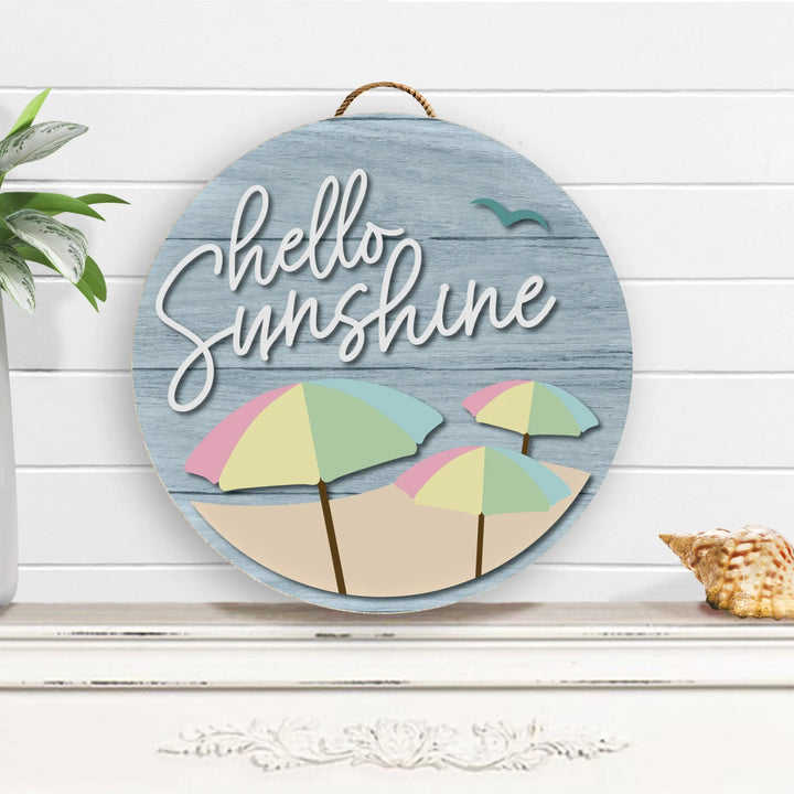 Hello Sunshine Front Door Decor - iCustomLabel