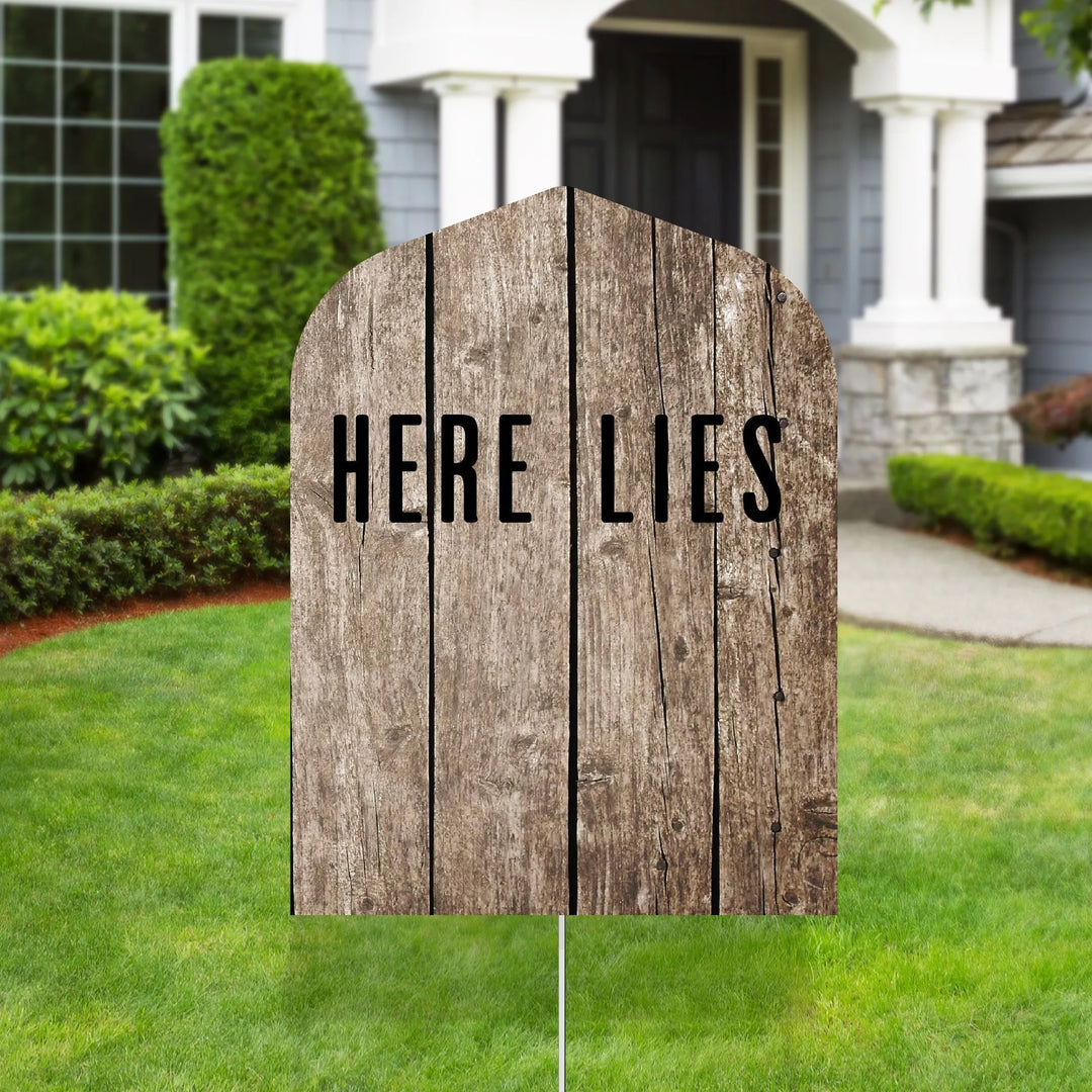 Here Lies Halloween Yard Decorations - iCustomLabel