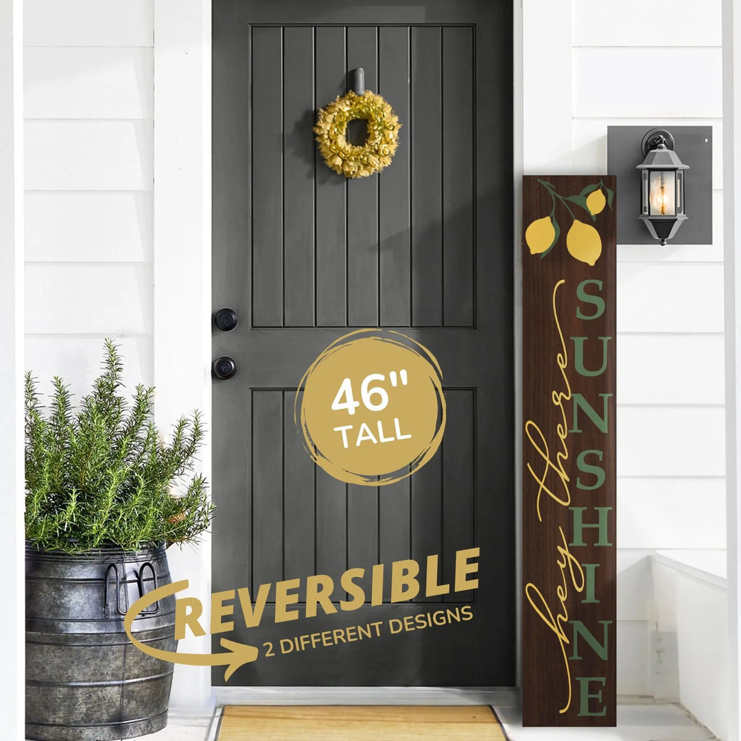 Hey There Sunshine Porch Leaner Welcome Sign - iCustomLabel