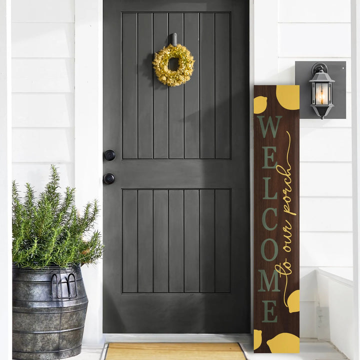 Hey There Sunshine Porch Leaner Welcome Sign - iCustomLabel