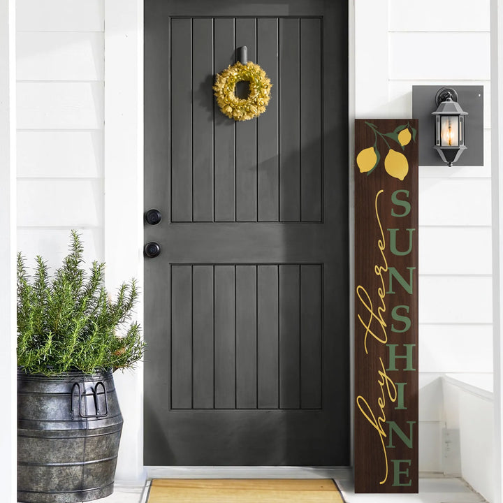 Hey There Sunshine Porch Leaner Welcome Sign - iCustomLabel