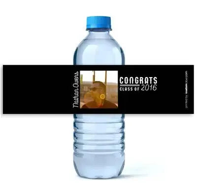 Hipster Graduation Water Bottle Labels - iCustomLabel