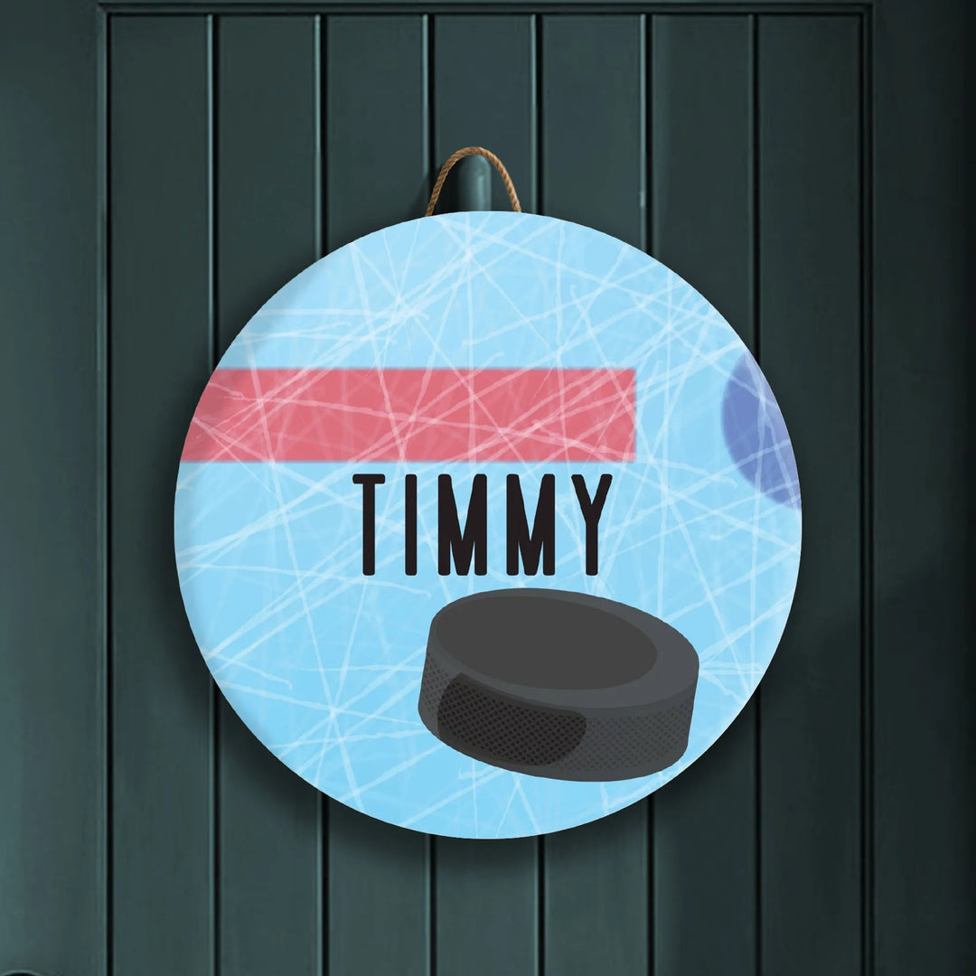 Hockey Custom Wood Sign - iCustomLabel